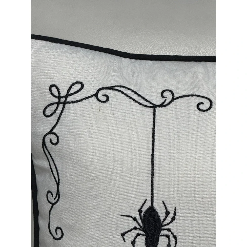 Black Cat Sequin Throw Pillow Halloween Décor 16.5